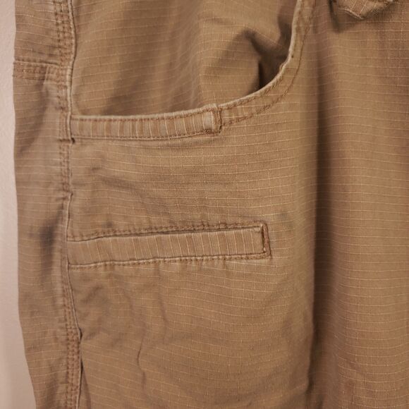 Hawx Work Pant Mens 42x28 Gear Ripstop Cargo Utility Tan Double Knee Articulated - Picture 4 of 12